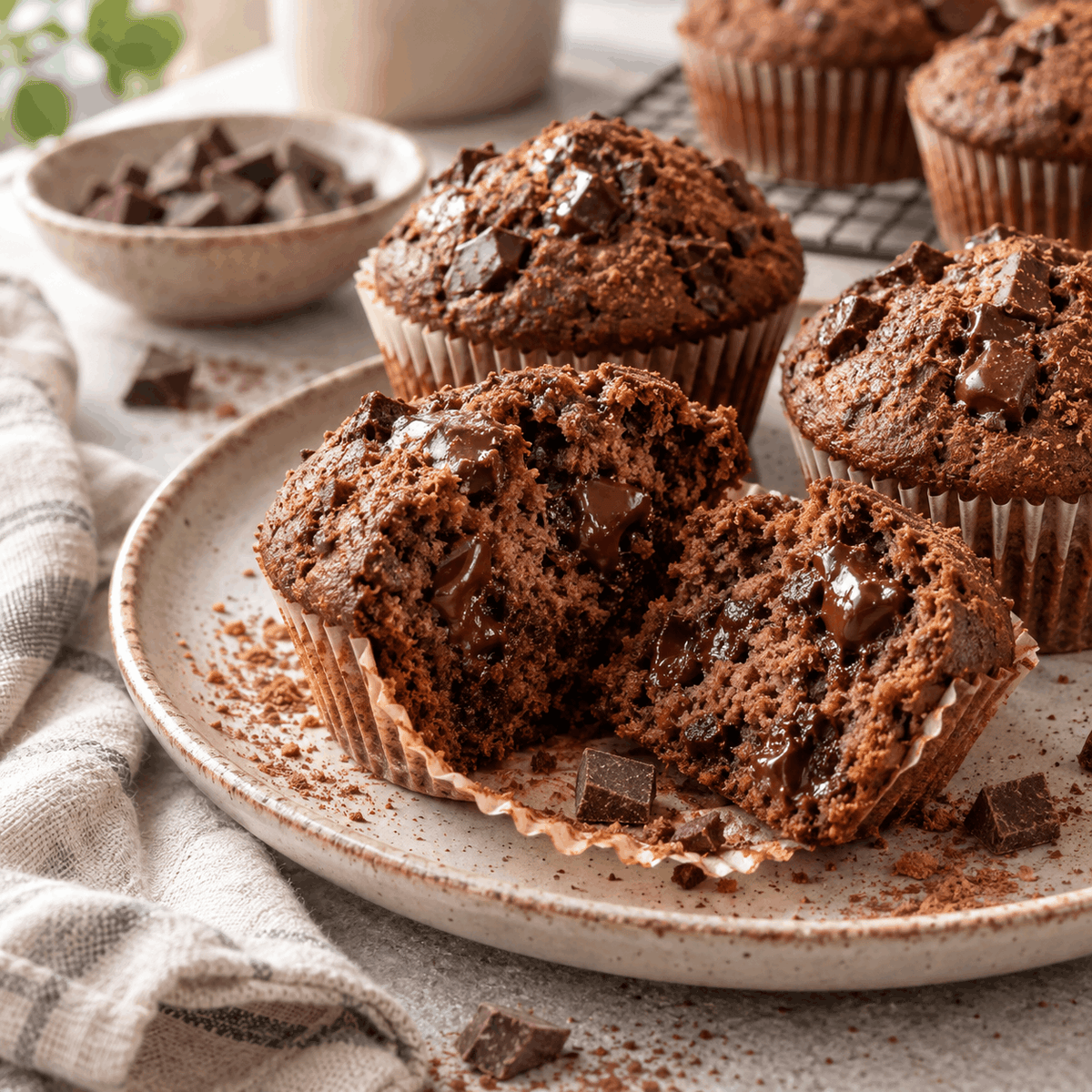 Chocolate Chunk Protein Muffins
